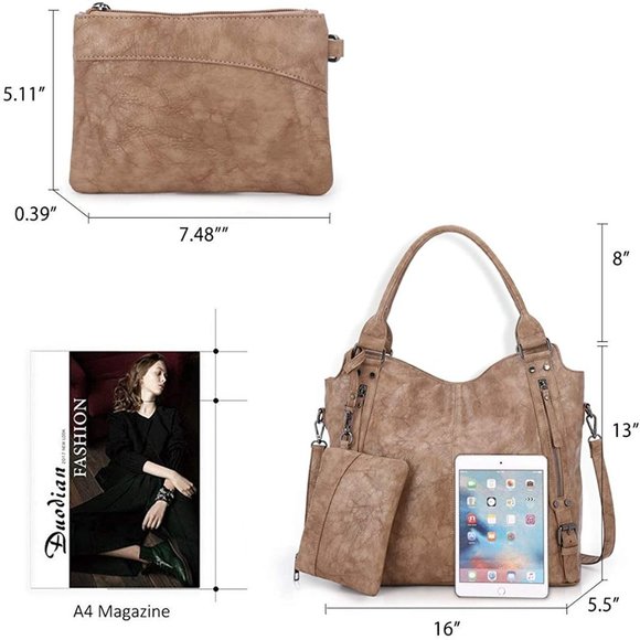 Angel Barcelo Purses and Handbags for Women Large Hobo Shoulder Bags Sof… - Picture 2 of 14